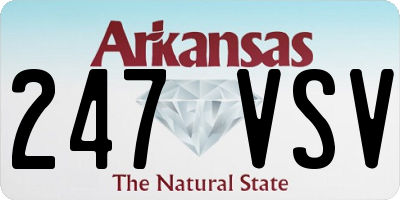 AR license plate 247VSV
