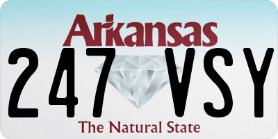 AR license plate 247VSY