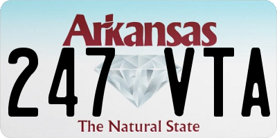 AR license plate 247VTA