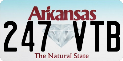 AR license plate 247VTB