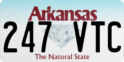 AR license plate 247VTC