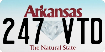 AR license plate 247VTD