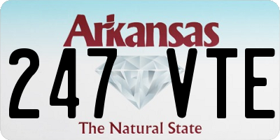 AR license plate 247VTE