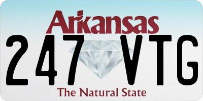AR license plate 247VTG