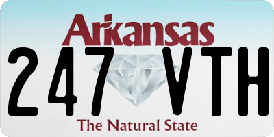 AR license plate 247VTH