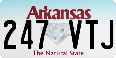 AR license plate 247VTJ