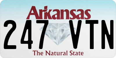 AR license plate 247VTN