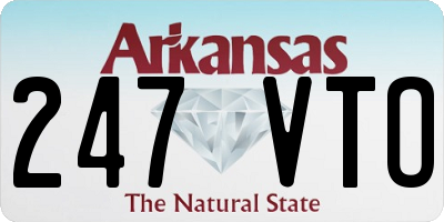 AR license plate 247VTO