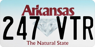 AR license plate 247VTR