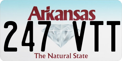 AR license plate 247VTT