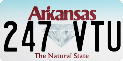 AR license plate 247VTU