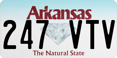 AR license plate 247VTV