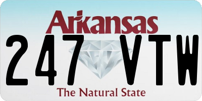 AR license plate 247VTW