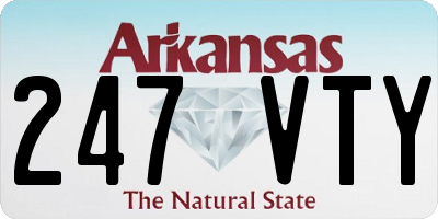 AR license plate 247VTY