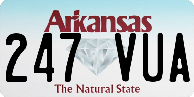 AR license plate 247VUA