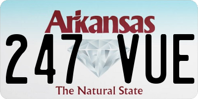 AR license plate 247VUE