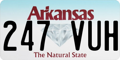 AR license plate 247VUH