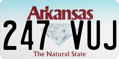 AR license plate 247VUJ