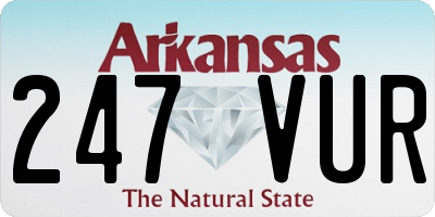 AR license plate 247VUR