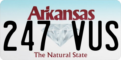AR license plate 247VUS