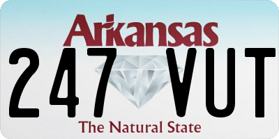 AR license plate 247VUT