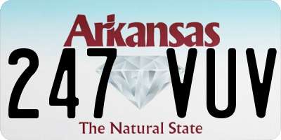 AR license plate 247VUV
