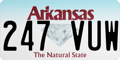 AR license plate 247VUW