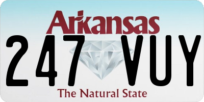 AR license plate 247VUY