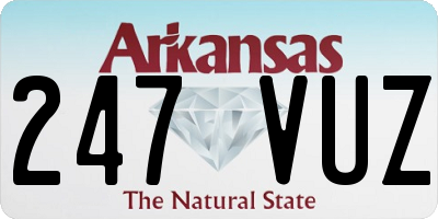 AR license plate 247VUZ