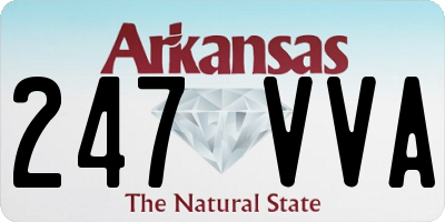 AR license plate 247VVA