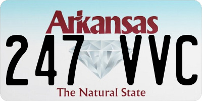 AR license plate 247VVC