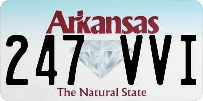 AR license plate 247VVI