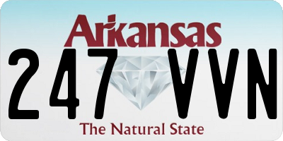 AR license plate 247VVN