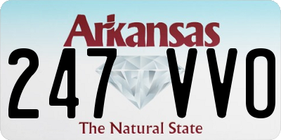 AR license plate 247VVO