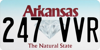 AR license plate 247VVR