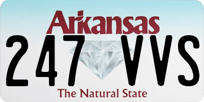AR license plate 247VVS