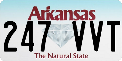 AR license plate 247VVT