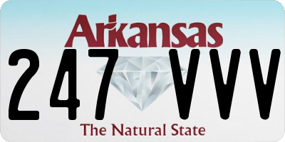 AR license plate 247VVV