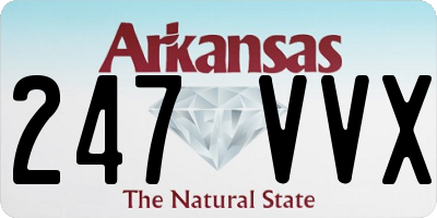 AR license plate 247VVX