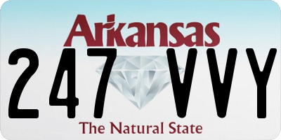 AR license plate 247VVY