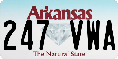 AR license plate 247VWA