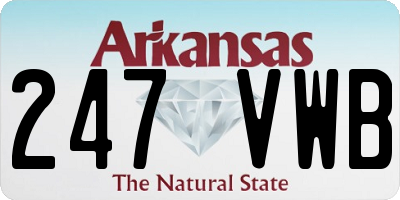 AR license plate 247VWB