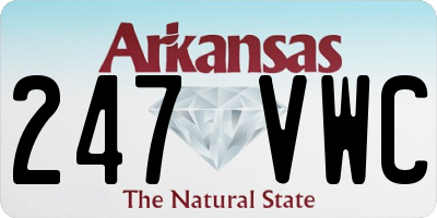 AR license plate 247VWC