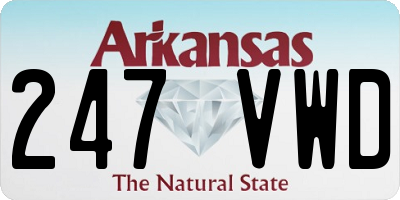 AR license plate 247VWD