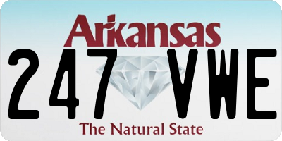 AR license plate 247VWE
