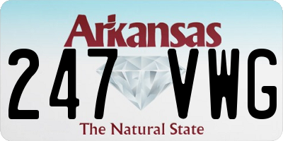AR license plate 247VWG