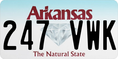 AR license plate 247VWK
