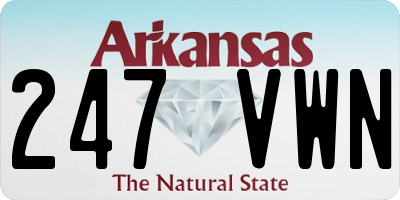 AR license plate 247VWN