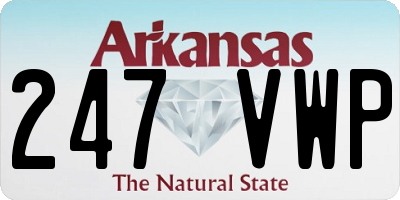AR license plate 247VWP