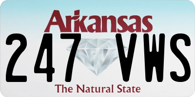 AR license plate 247VWS
